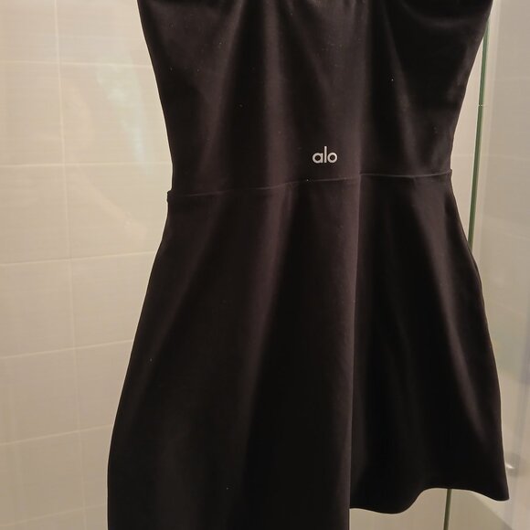 Alo Yoga Courtside Tennis Dress Black - Picture 12 of 13